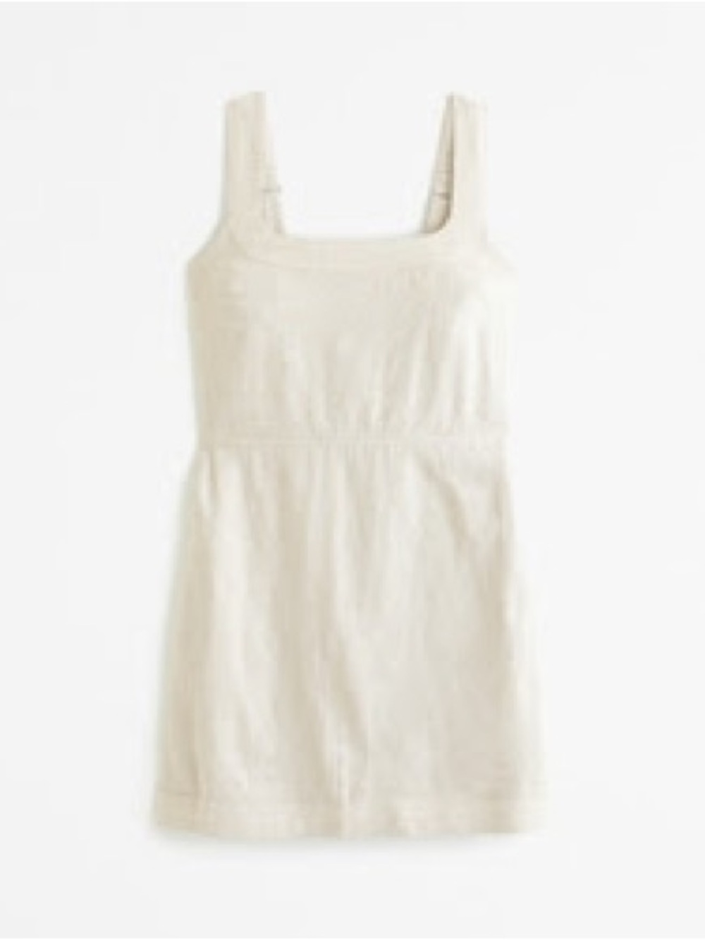 Abercrombie & Fitch Cream Square-Neck Cotton Chemise
